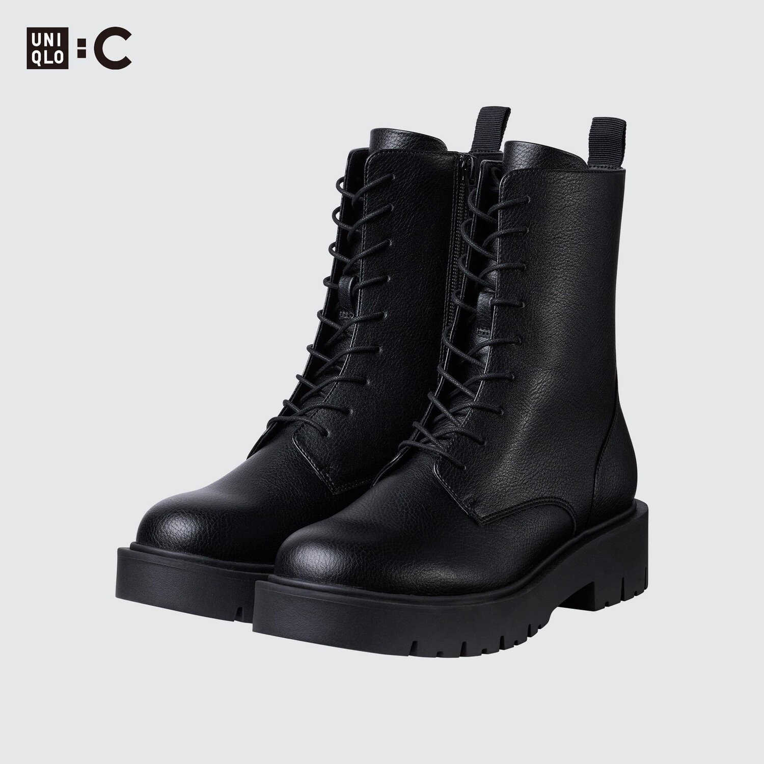 

Короткие ботинки Comfeel Touch на шнуровке Uniqlo, черный