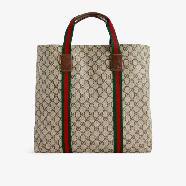 

Сумка-тоут Super Tender из холщовой ткани с покрытием Gucci, черный