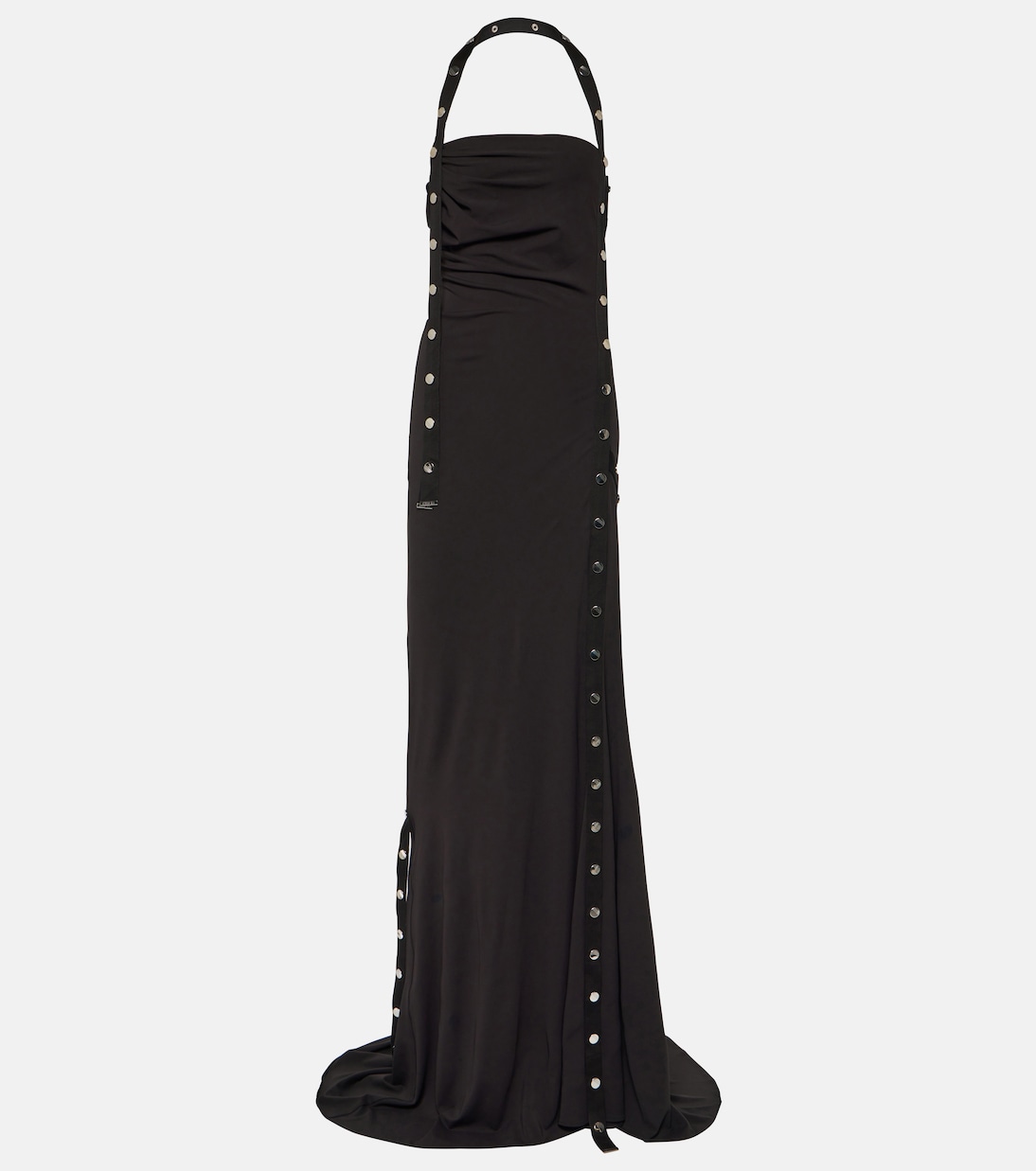 Платье макси из джерси The Attico, черный платье the attico viscose mini черный