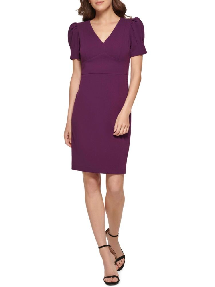

Мини-платье-футляр с пышными рукавами Dkny, цвет Wine