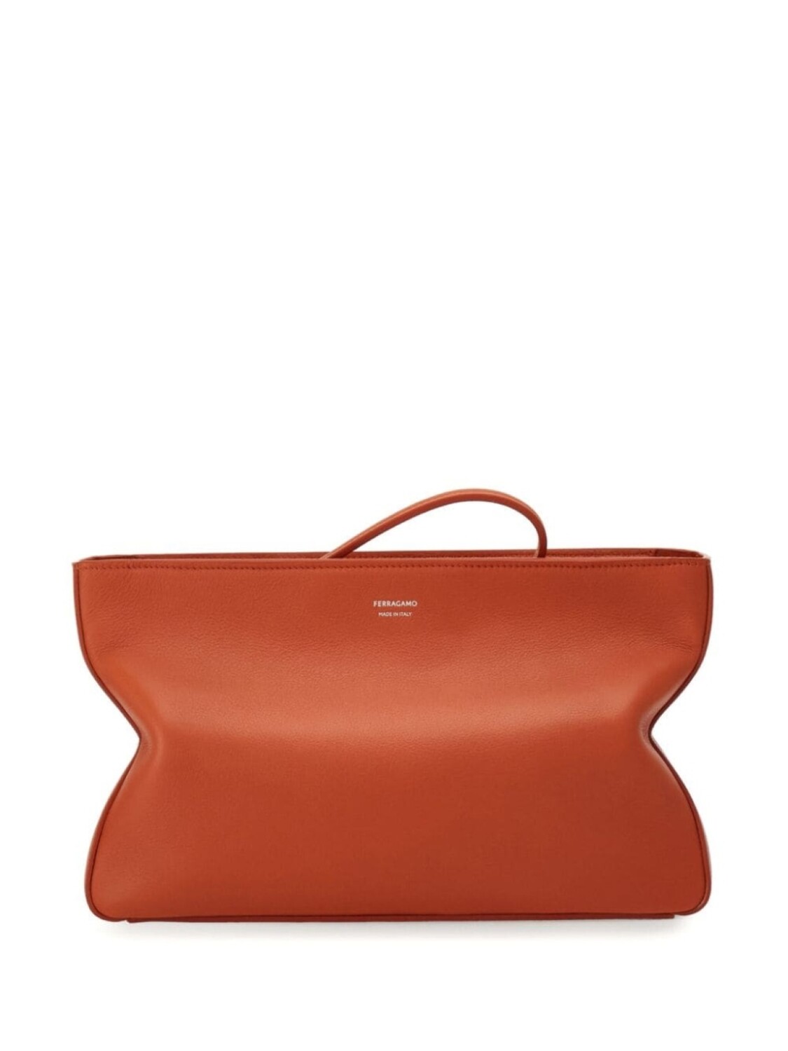 

Ferragamo клатч с тисненым логотипом, коричневый