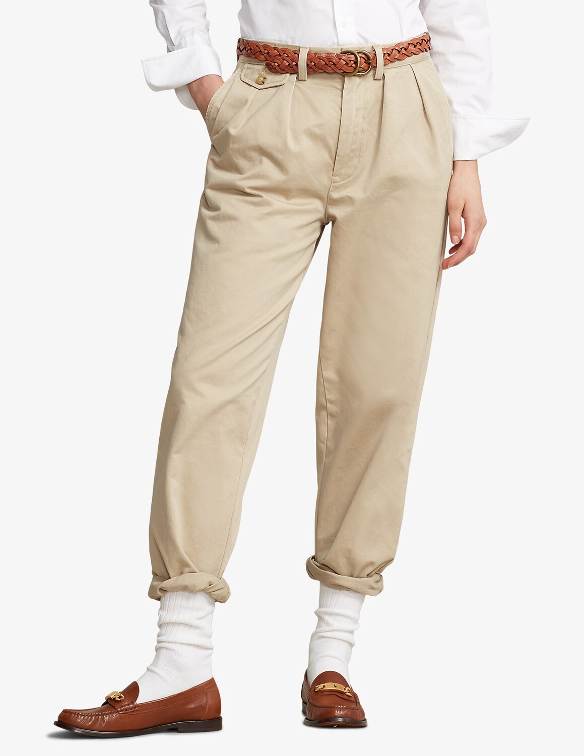 

Брюки-чиносы-морковки Ralph Lauren, бежевый