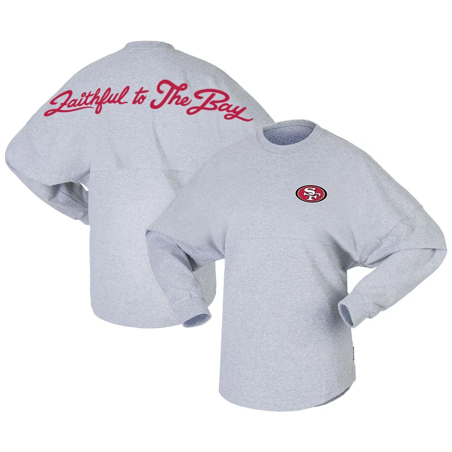 

Женская футболка Heather Grey San Francisco 49ers Faithful To The Bay