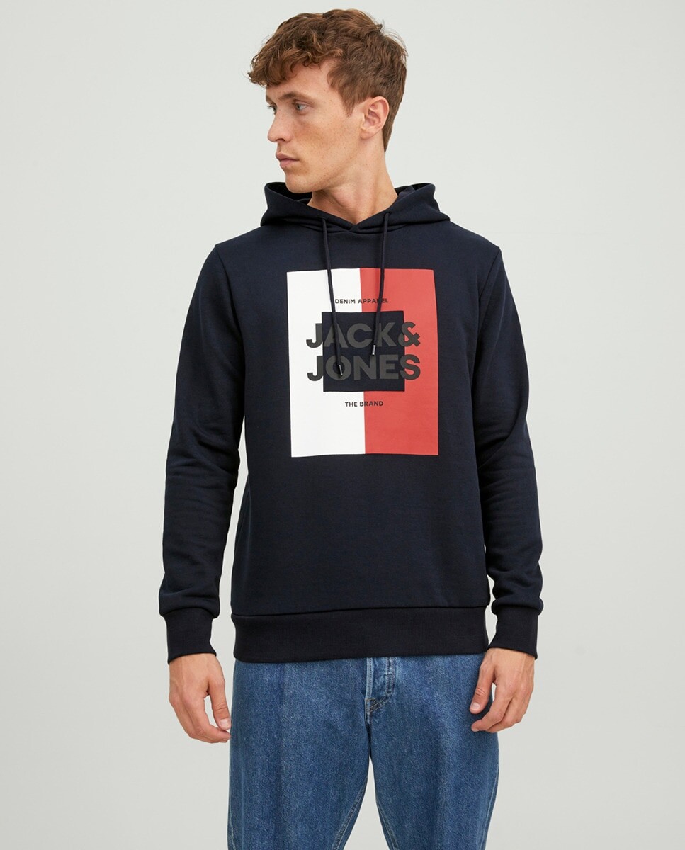 

Мужская толстовка с капюшоном Jack & Jones, синий