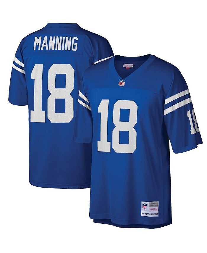 

Мужская футболка Peyton Manning Royal Indianapolis Colts Big and Tall 1998 года, реплика вышедшего на пенсию игрока Mitchell & Ness, синий