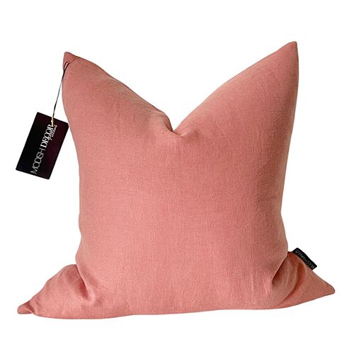 Модный льняной декоративный чехол на подушку, 24 x 24 дюйма Modish Decor Pillows, цвет Pink
