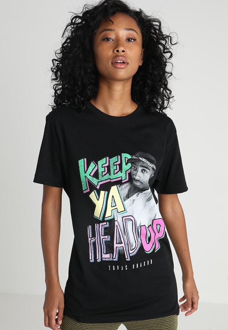 

Футболка с принтом Tupac Keep Ya Head Up Mister Tee, черный