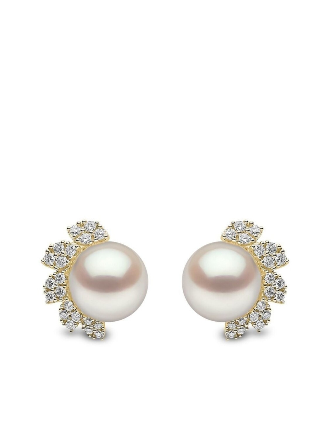 

Серьги-гвоздики Trend из желтого золота с бриллиантами и жемчугом Yoko London, золотой