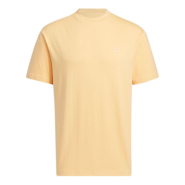 Футболка adidas neo Solid Color Round Neck Sports Short Sleeve Amber Yellow T-Shirt, мультиколор