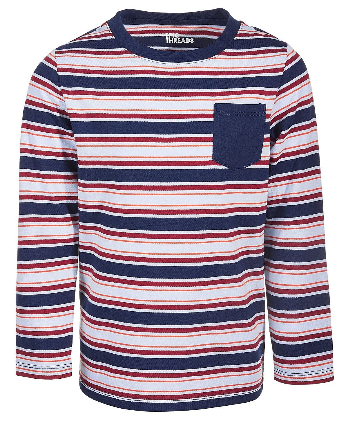 

Полосатая футболка с карманами Little Boys, созданная для Macy's Epic Threads