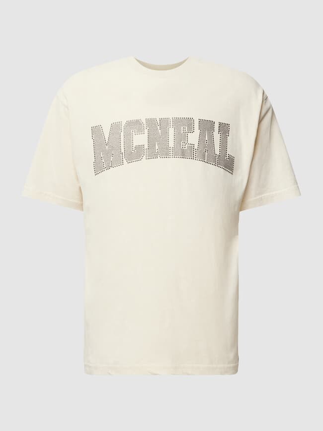 

Футболка с отделкой декоративным камнем McNeal, экрю