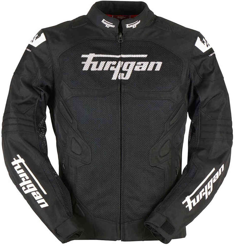 atom Перфорированная мотоциклетная текстильная куртка Atom Vented Evo Furygan, черно-белый