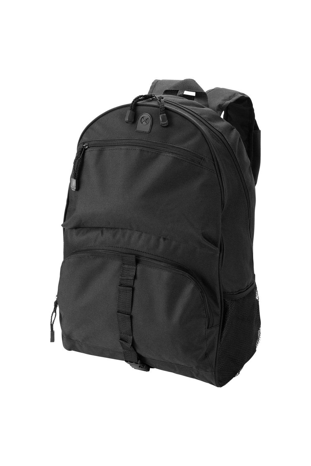 Юта Рюкзак Bullet, черный водонепроницаемый и износостойкий рюкзак из ткани оксфорд с двумя боковыми сетчатыми карманами