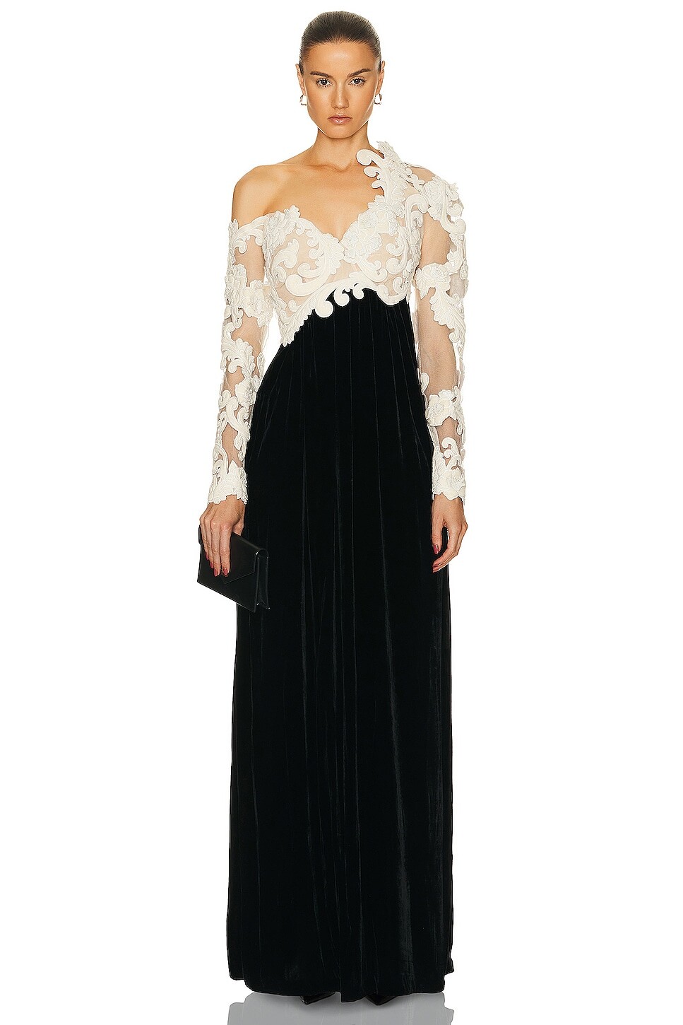 

Платье Zimmermann Sensory Velvet Bodice Gown, черный