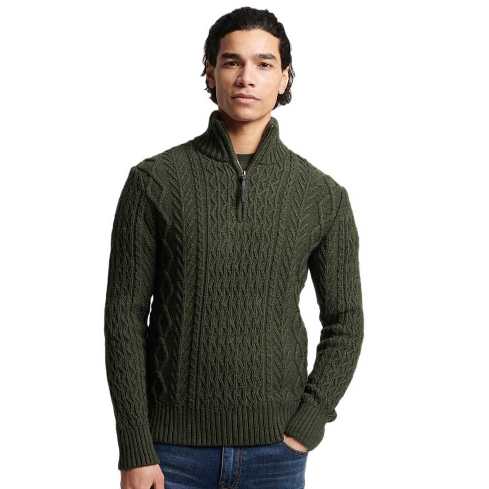 

Свитер Superdry Jacob Henley, зеленый