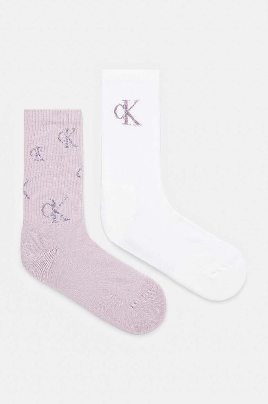 

2 пары носков Calvin Klein Jeans, фиолетовый