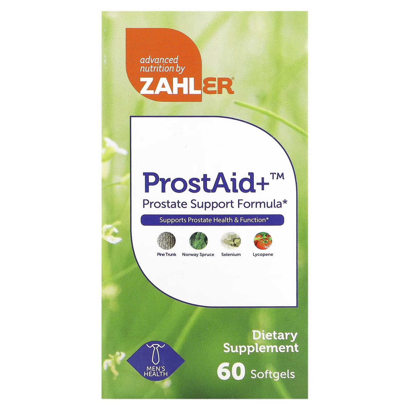 Пищевая добавка Zahler ProstAid+ Prostate Support Formula, 60 таблеток биодобавка простата плюс prostate support 60 таблеток
