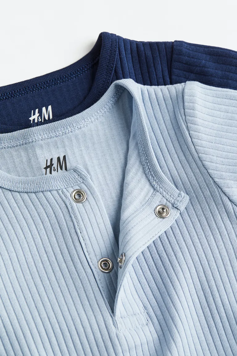 

2 боди на пуговицах H&M, синий
