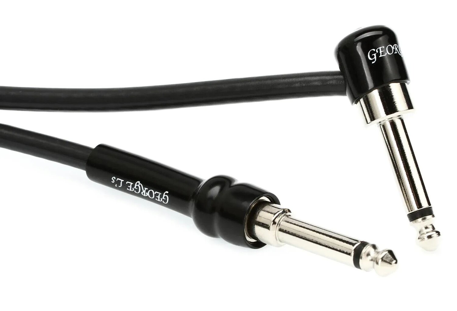 

George Ls GL225Gtr10A Гитарный кабель, прямой и угловой, 10 футов, черный