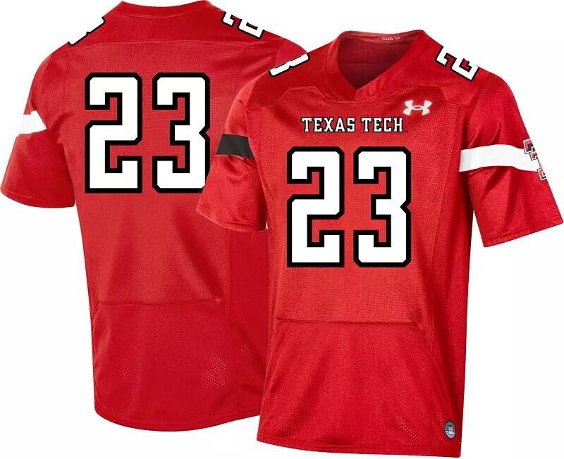 

Мужская футбольная майка Under Armour Texas Tech Red Raiders красная реплика