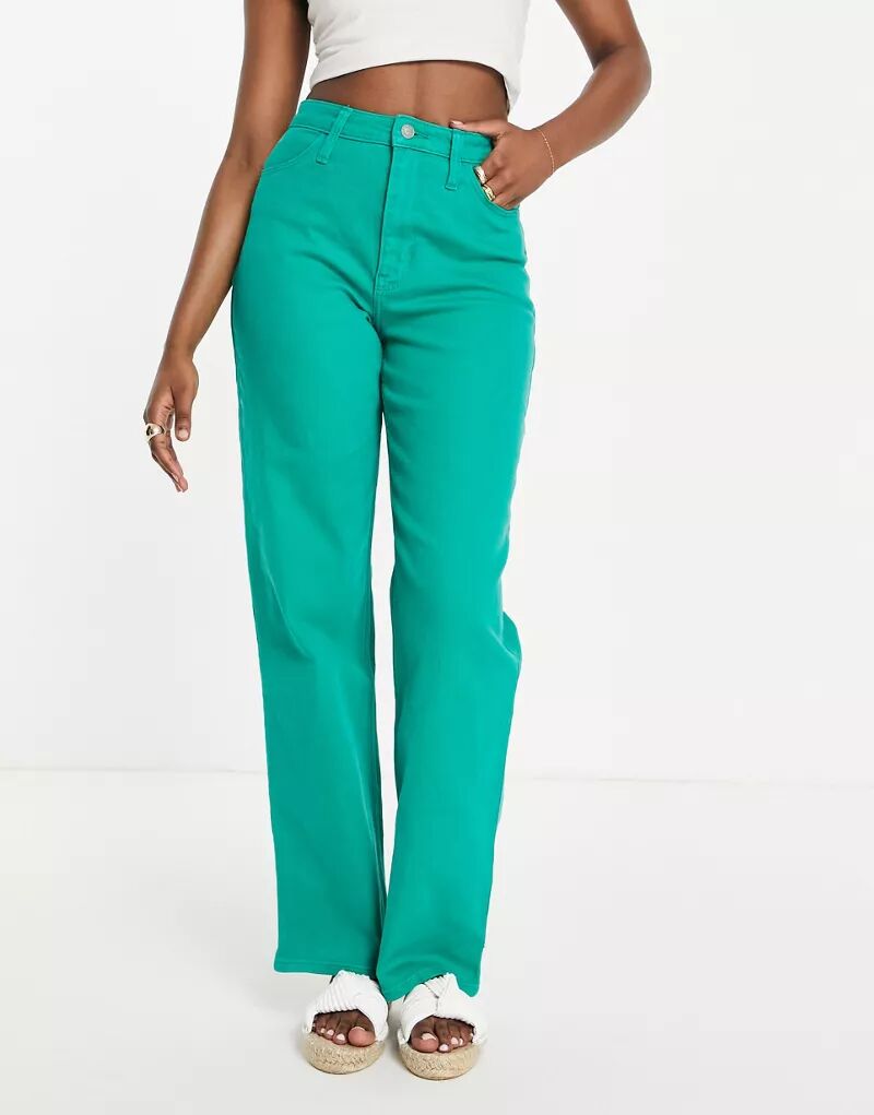 Зеленые джинсы с очень высокой посадкой Hollister