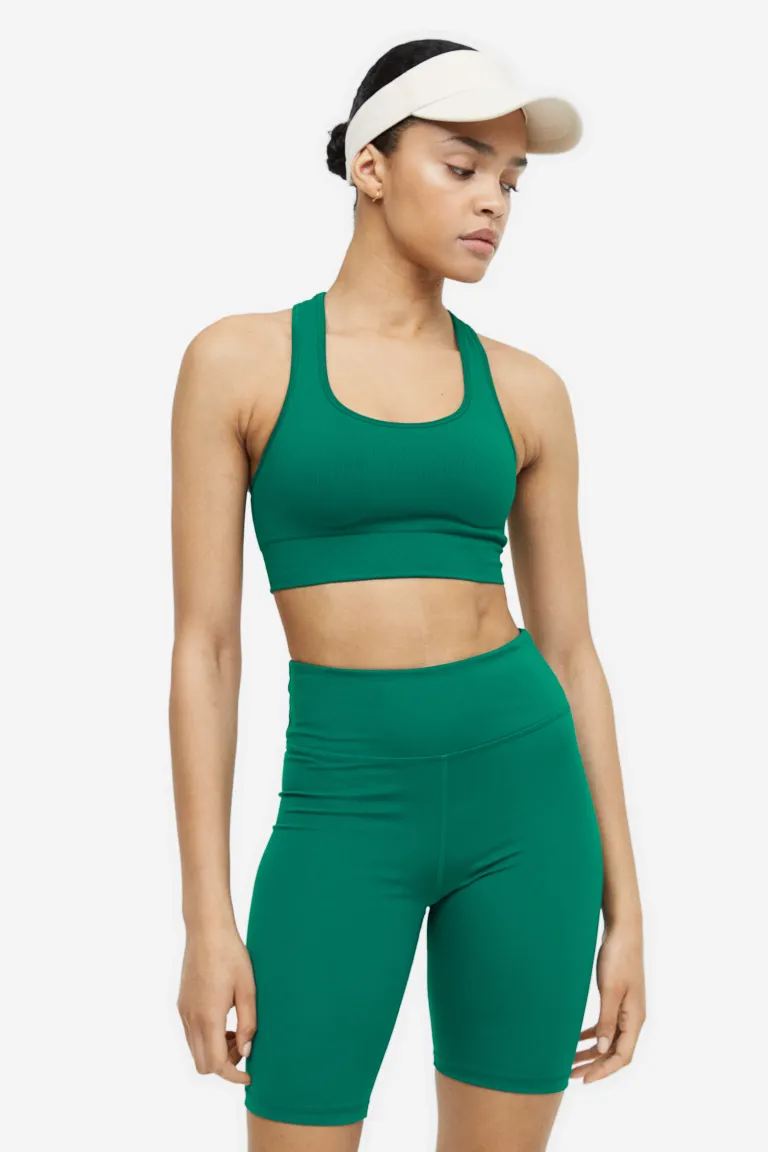 

Бесшовный спортивный бюстгальтер drymove H&M, зеленый