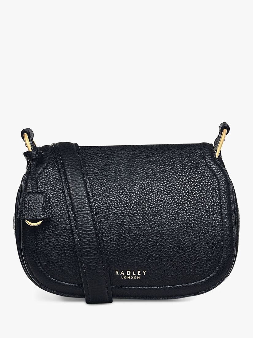 

Кожаная сумка через плечо Radley York Walk с клапаном, черная, Черный