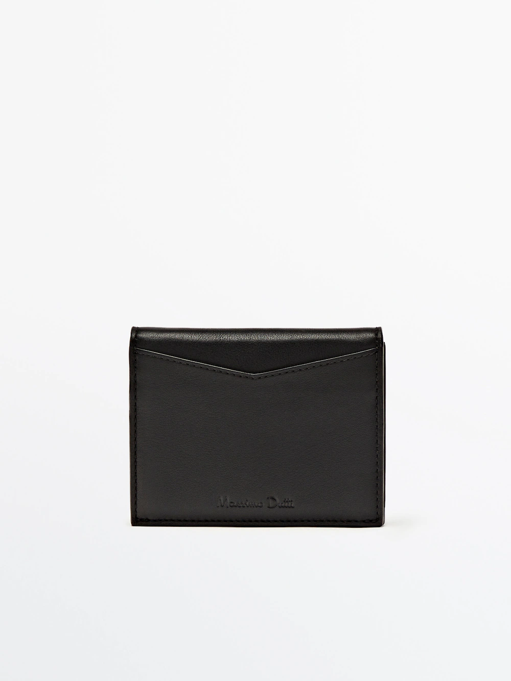 

Кожаный кошелек Massimo Dutti, черный