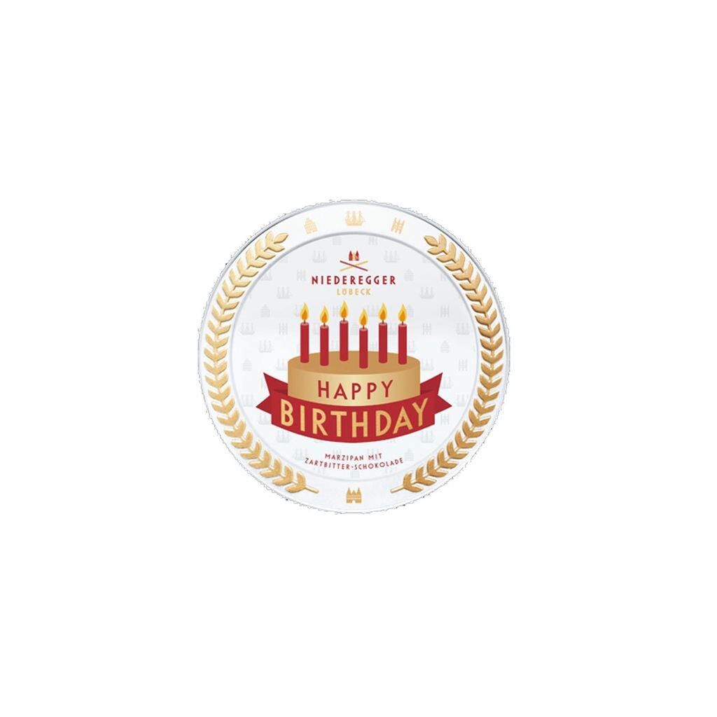 

Марципан Niederegger с темным шоколадом Happy Birthday в банке 185г
