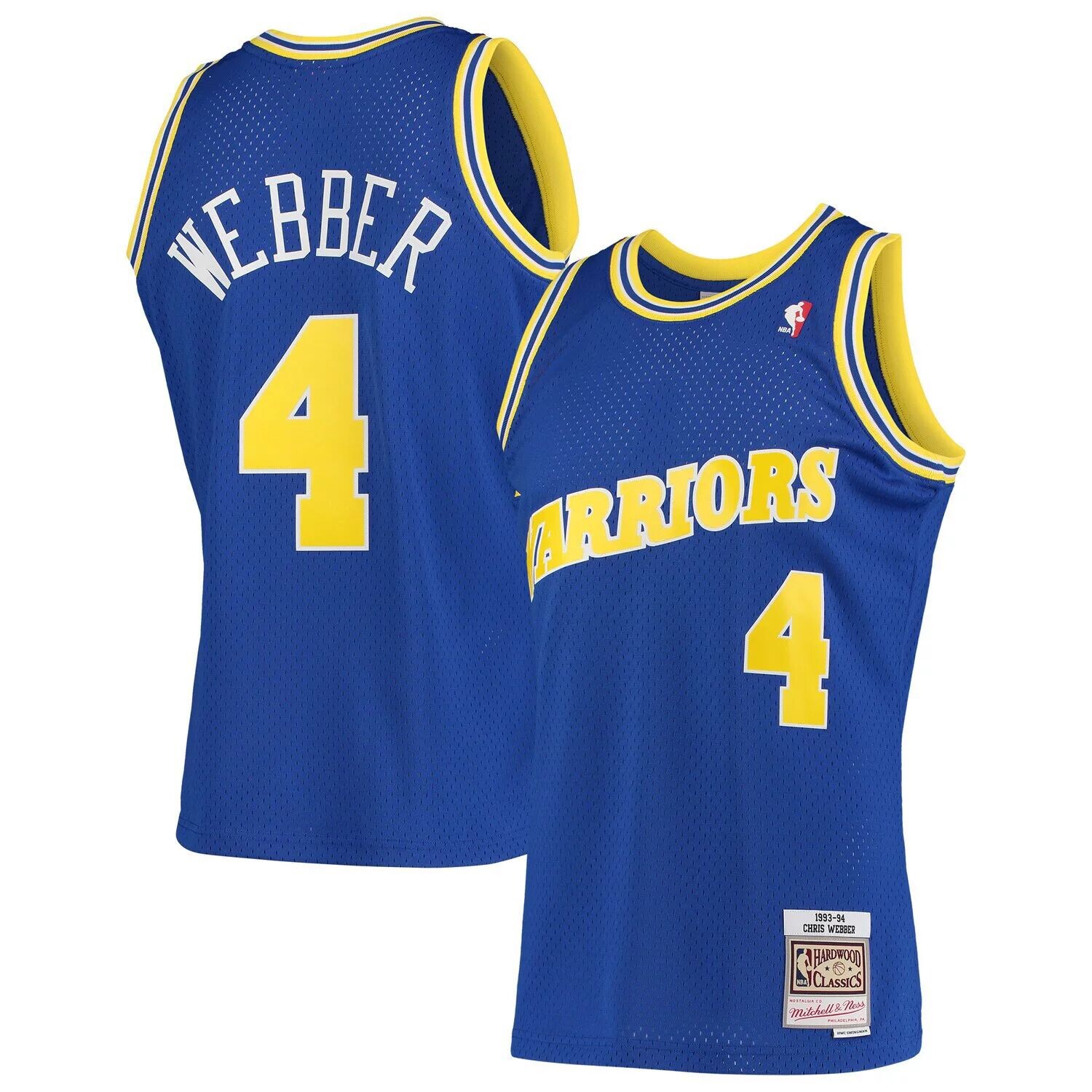 цена Мужская майка Mitchell & Ness Chris Webber Royal Golden State Warriors Hardwood Classics 1993-94 Swingman