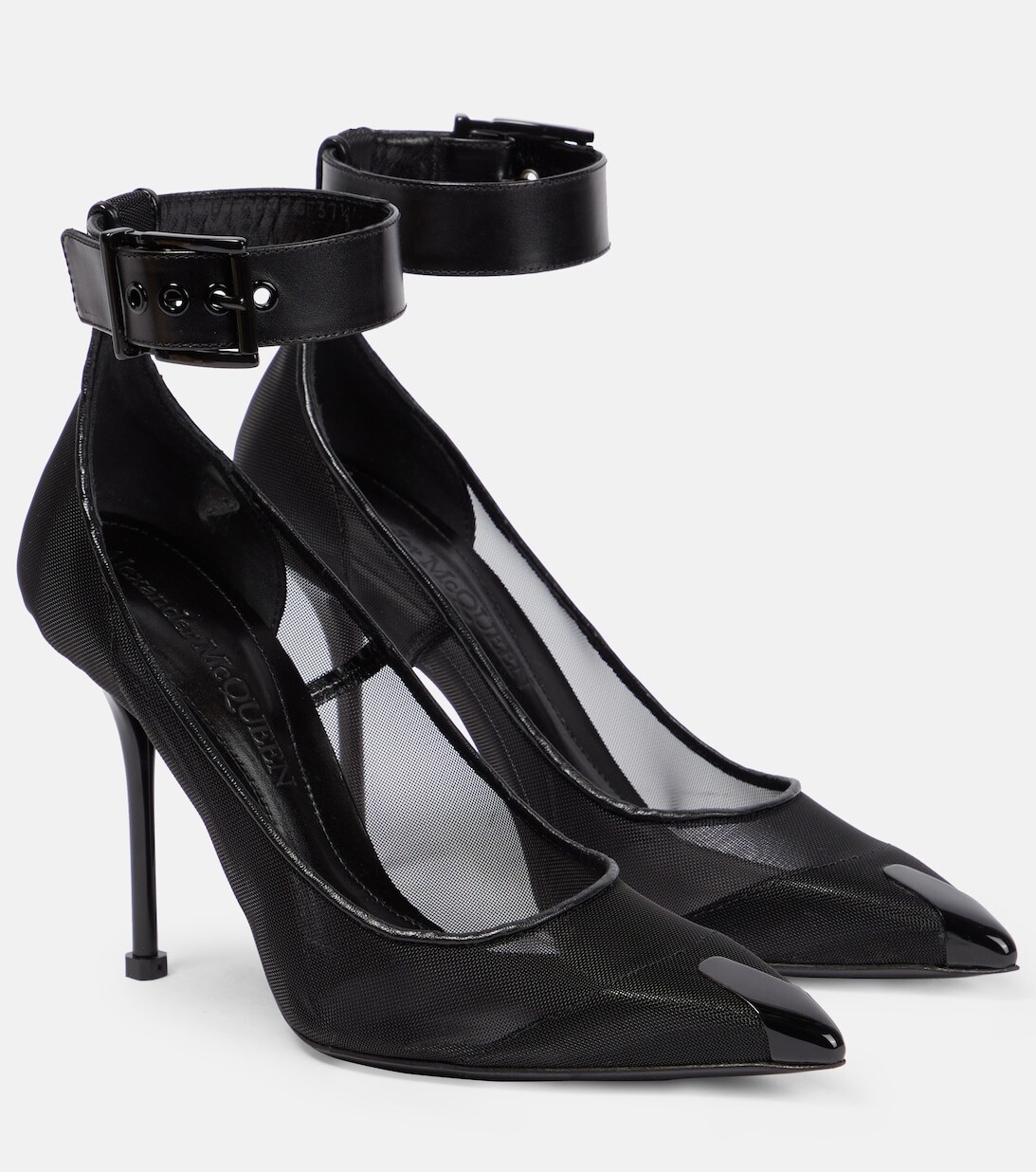 

Панк-сетка и кожаные туфли-лодочки Alexander McQueen, черный