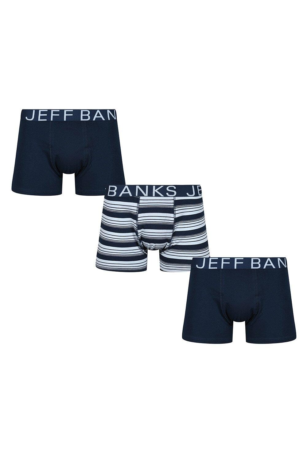 

3 пары боксеров Jeff Banks, темно-синий