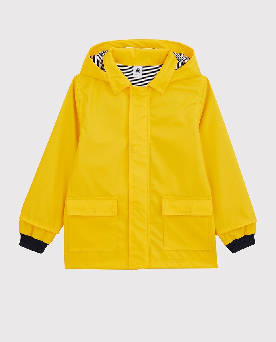 

Детский плащ из переработанных и органических материалов Petit Bateau, желтый