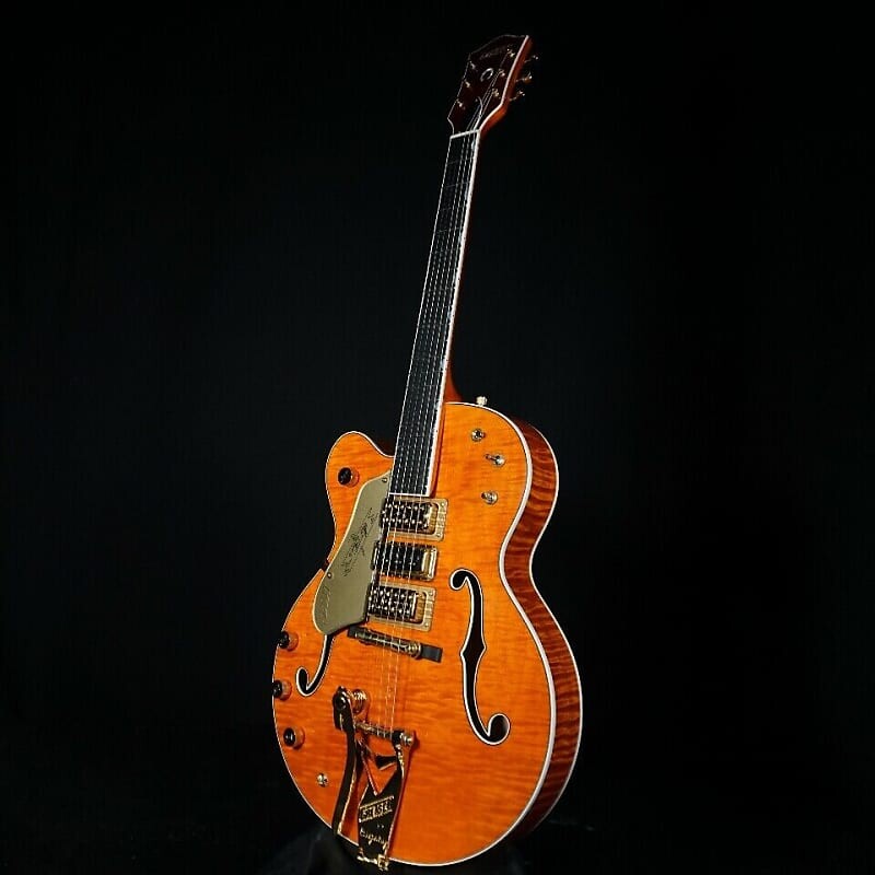 

Электрогитара Gretsch USA Custom Shop G6120CST 59LH Lefty Orange Curly Maple 3 pickup Nashville