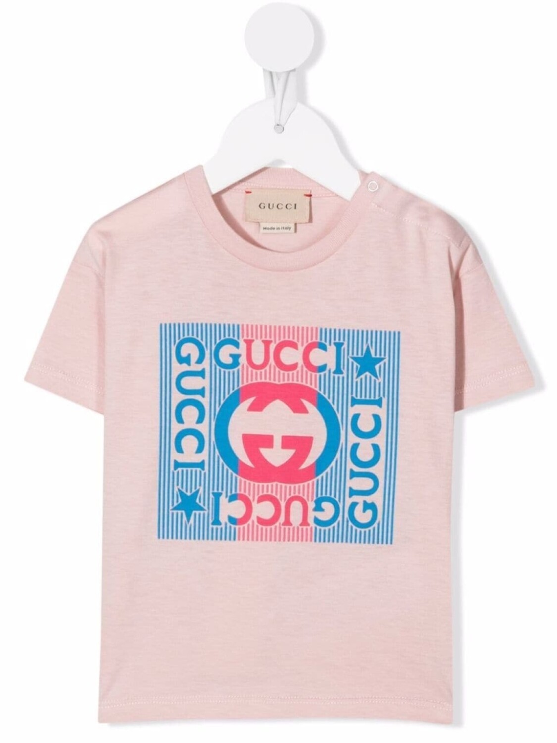 

Gucci Kids футболка с принтом Baby Gucci, розовый