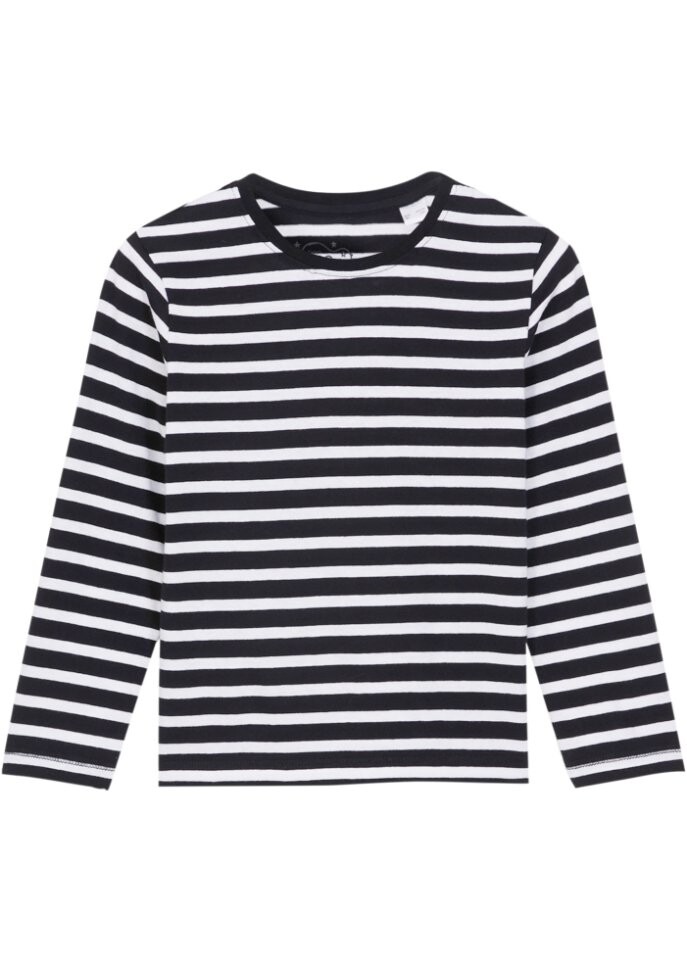 

Детская рубашка с длинными рукавами в полоску Bpc Bonprix Collection, белый