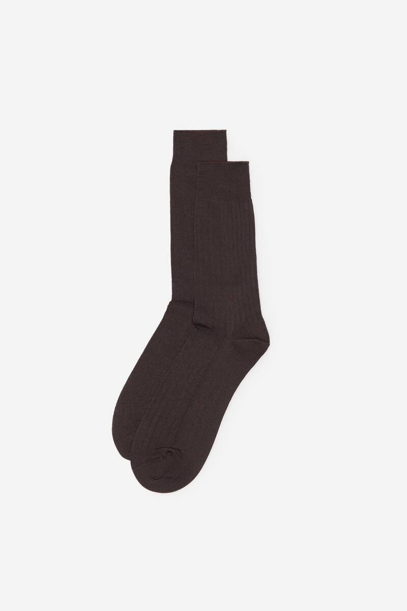 Комплект носков из хлопка Cortefiel, темно-коричневый комплект носков из хлопка cortefiel темно синий