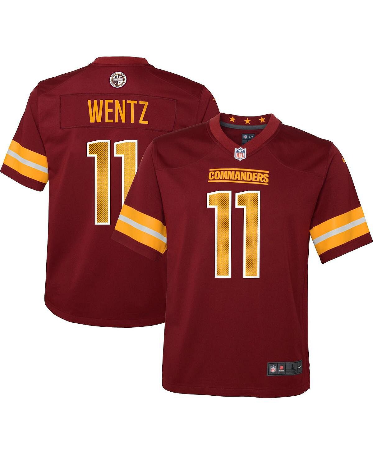 Джерси Big Boys Carson Wentz Burgundy Washington Commanders Альтернативная игра Nike