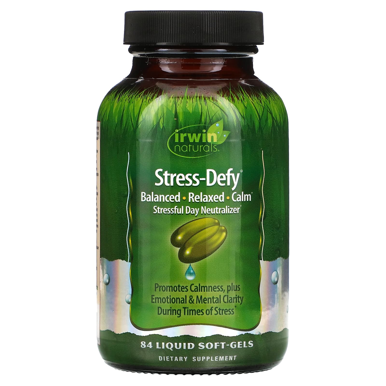 Irwin Naturals Stress-Defy 84 жидких желатиновых капсул irwin naturals sunny mood с 5 htp и витамином d3 80 желатиновых капсул