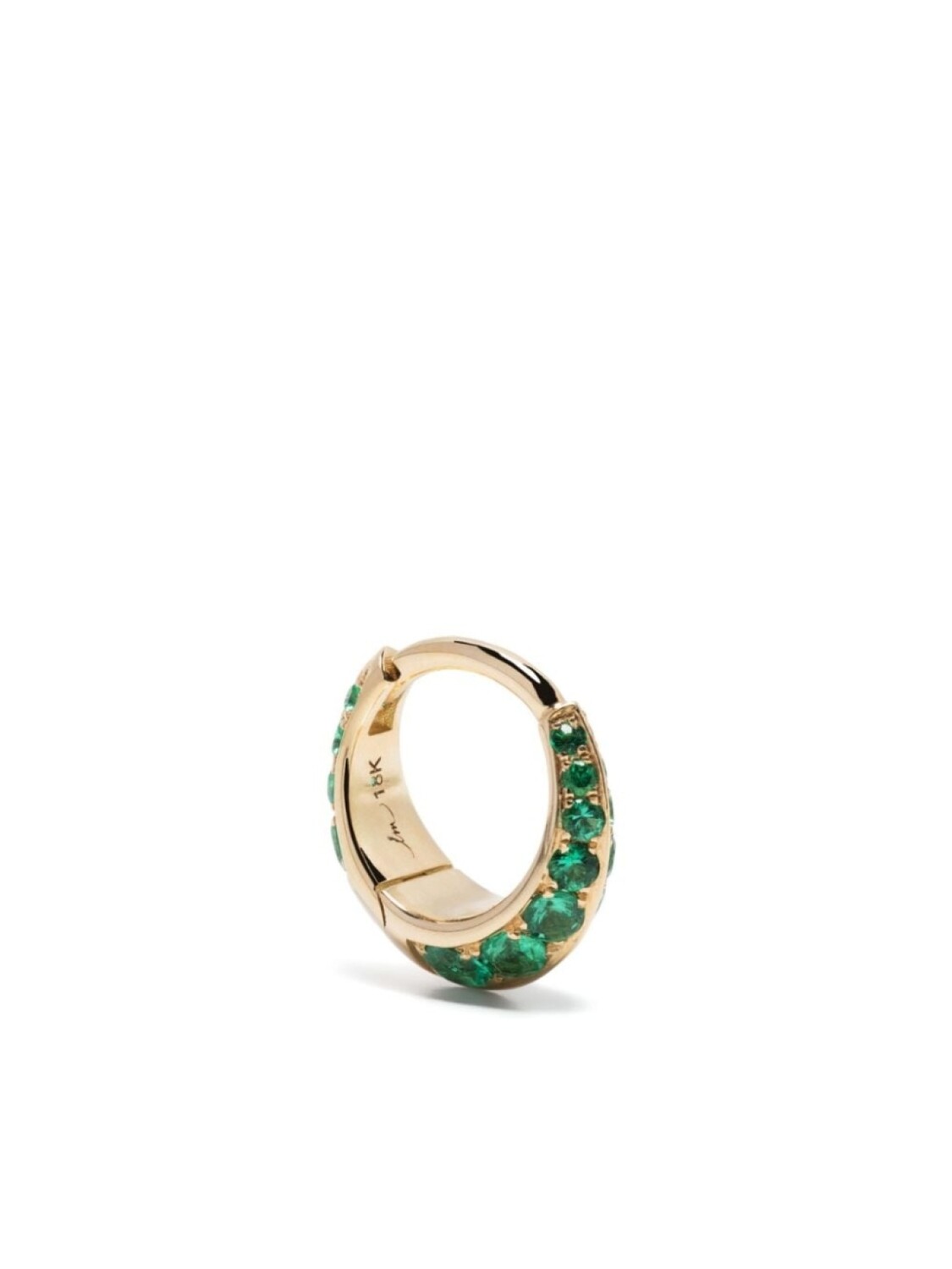 

Серьга-кольцо Double Sided из желтого золота с изумрудами Lizzie Mandler Fine Jewelry, золотой
