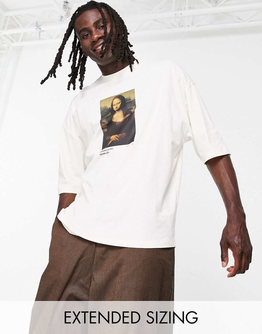 

Футболка оверсайз с каменным принтом Да Винчи ASOS DESIGN