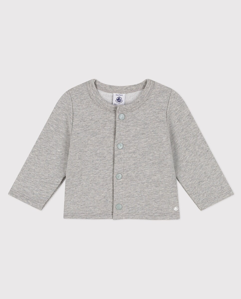 

Детский флисовый кардиган Petit Bateau, серый