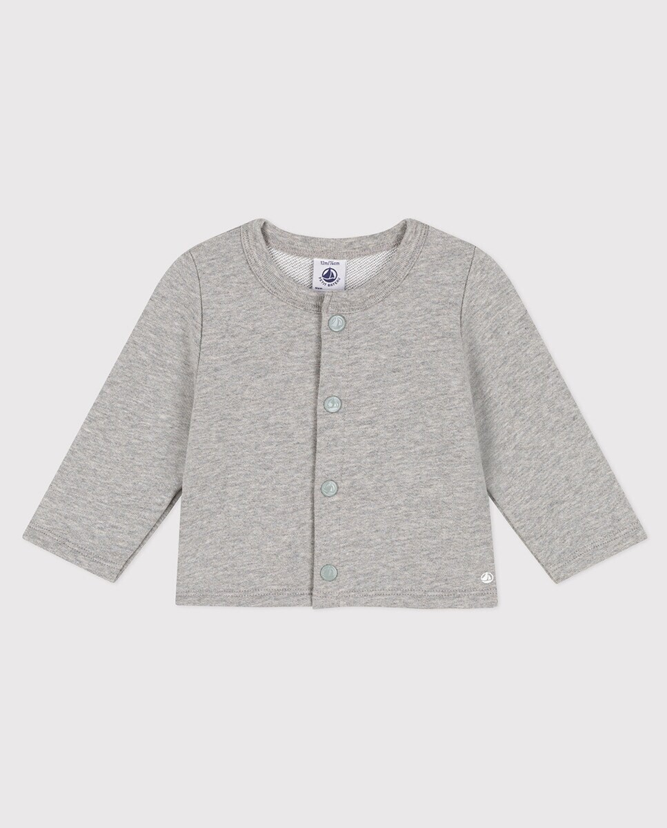 Детский флисовый кардиган Petit Bateau, серый