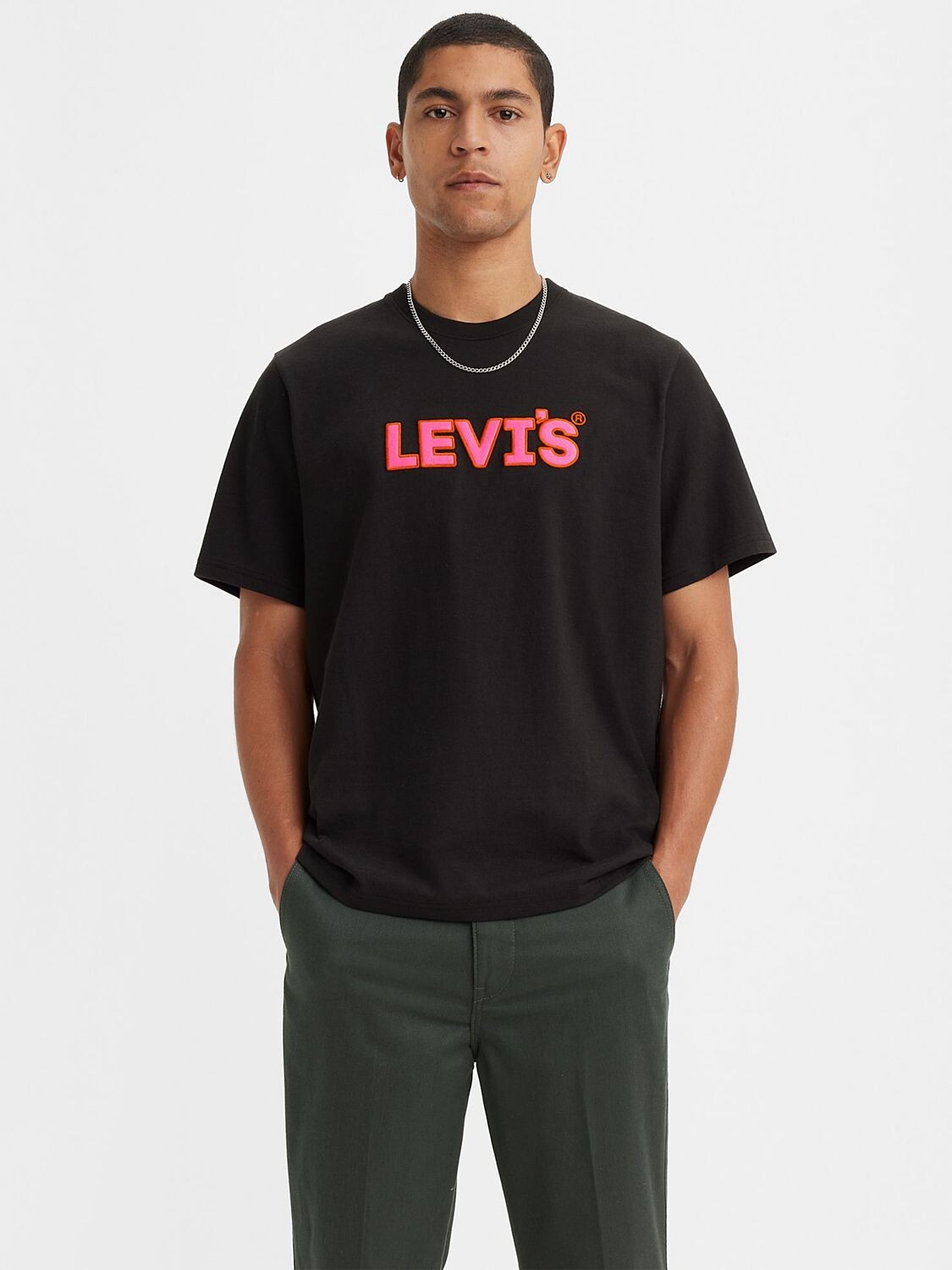 

Футболка свободного кроя с короткими рукавами Levi's, черный