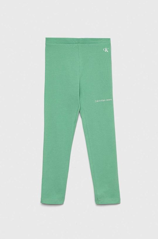 цена Леггинсы для детей Calvin Klein Jeans, зеленый