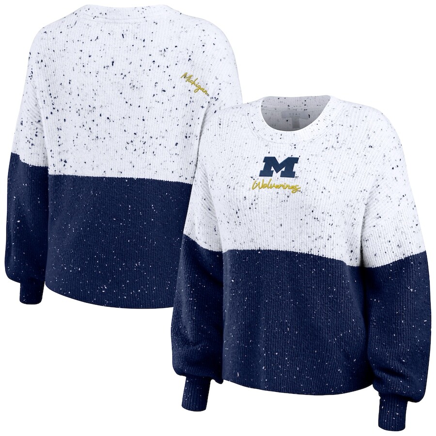 

Свитер WEAR by Erin Andrews Michigan Wolverines, белый