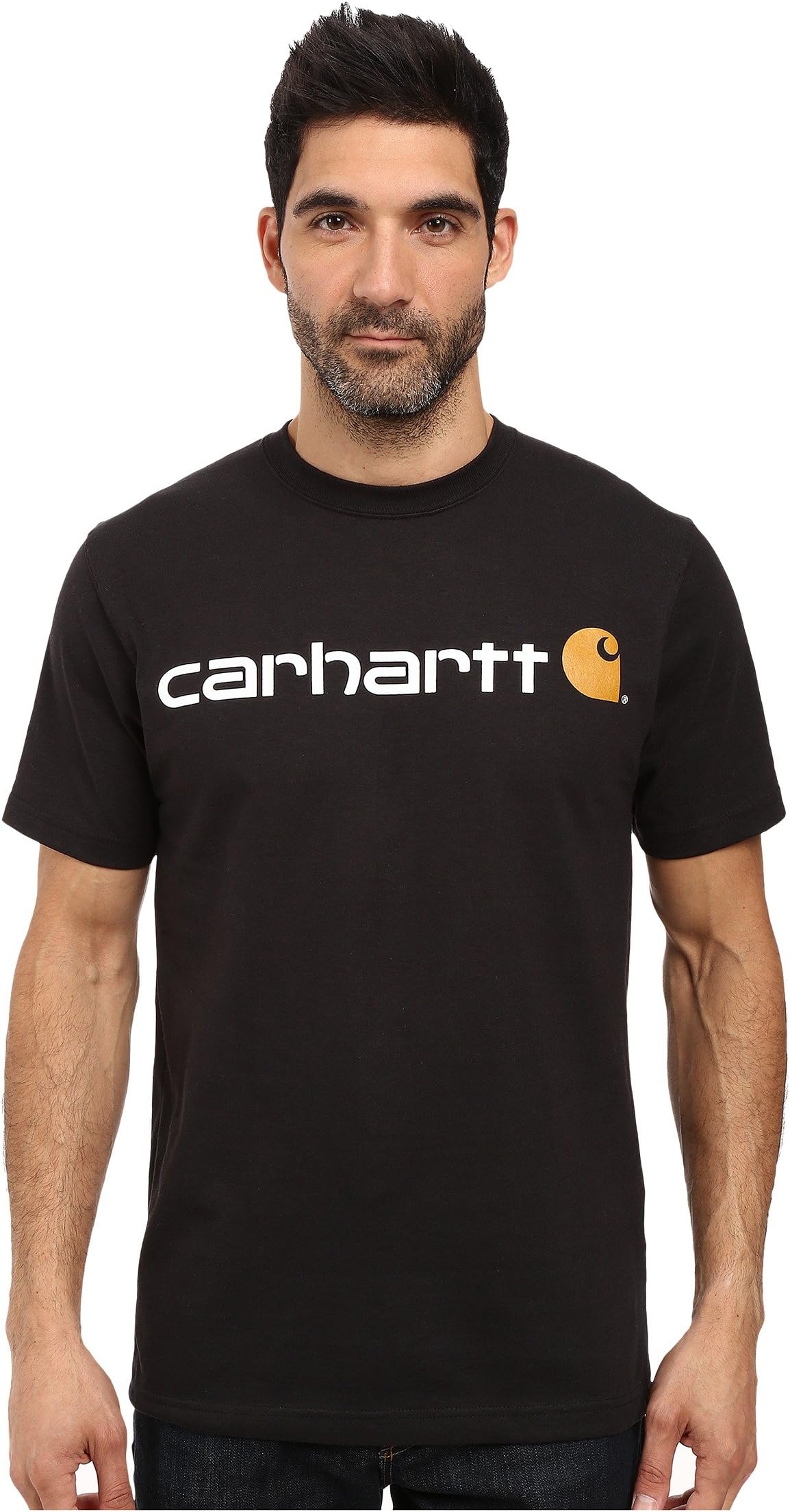 Футболка с фирменным логотипом (S/S) Carhartt, черный футболка с фирменным логотипом s s carhartt цвет marmalade heather