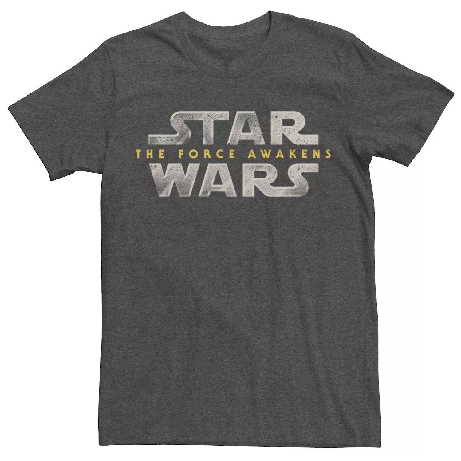 Мужская футболка с логотипом The Force Awakens Title Star Wars