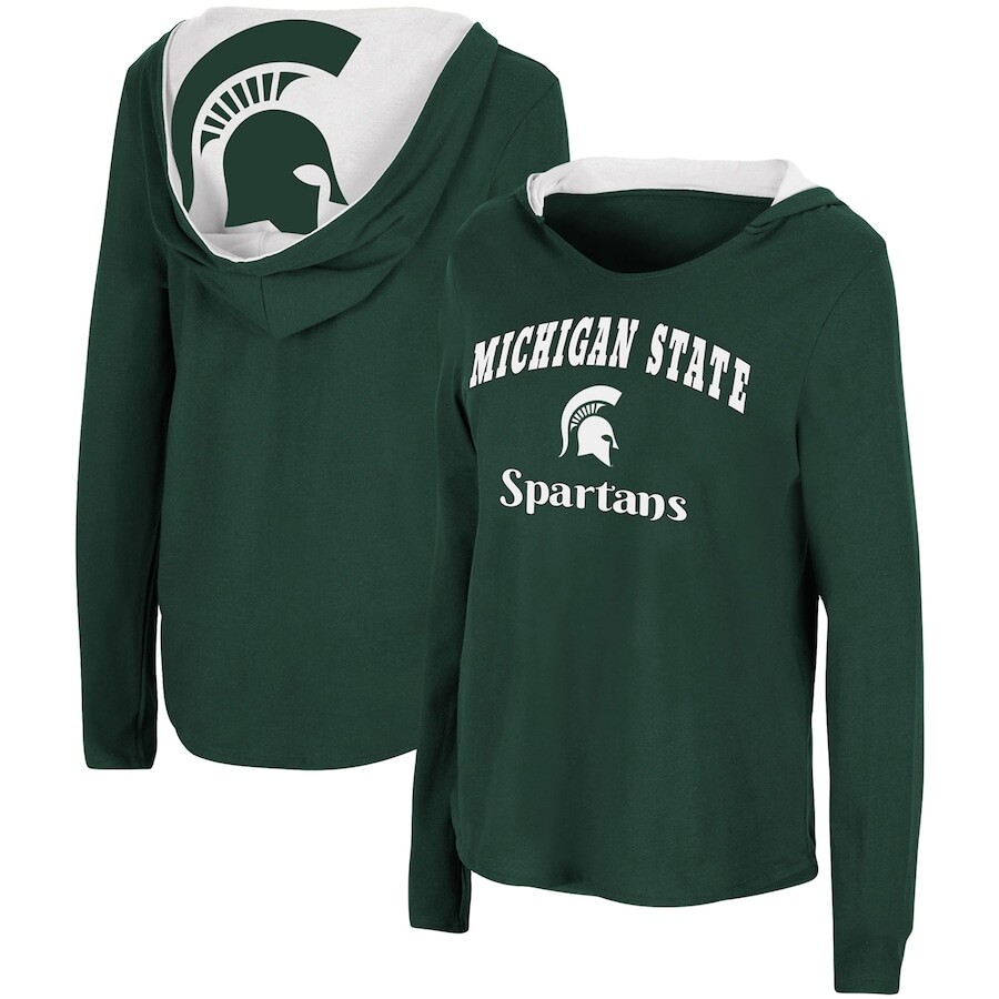 

Футболка с длинным рукавом Colosseum Michigan State Spartans, зеленый