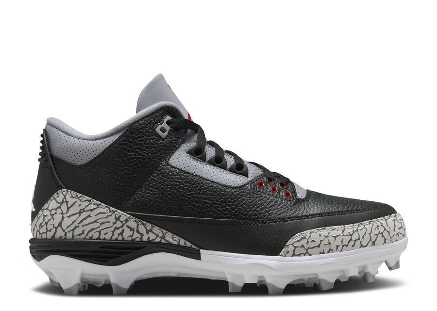 

Кроссовки Air Jordan Air Jordan 3 Retro TD Cleat, цвет Black Cement